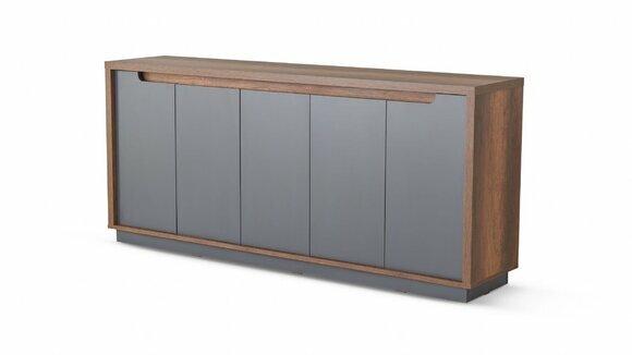 Sideboard Grau Braun Zweifarbig Modern Design Rechteckig Arbeitszimmer