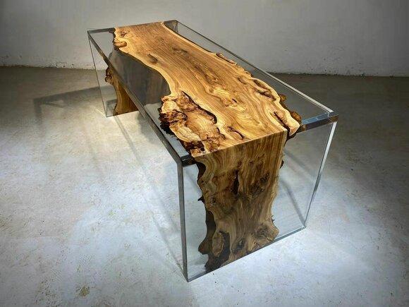 Couchtisch RiverTable Echtes Holz Flusstisch Massiv Epoxidharz Tische Sofort