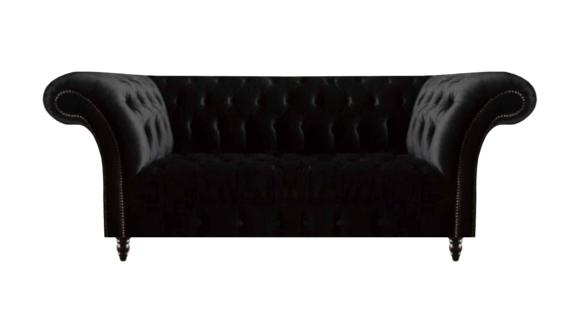 Komplett Schwarze Chesterfield Couch Designer Textilsofas Polstercouch