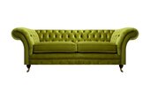 Wohnzimmer Olivengrüner Chesterfield Zweisitzer Polstersofas Edle Couch