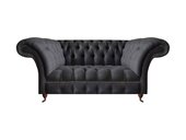 Schwarzes Chesterfield Polstersofa Wohnzimmer Designer Polstercouchen