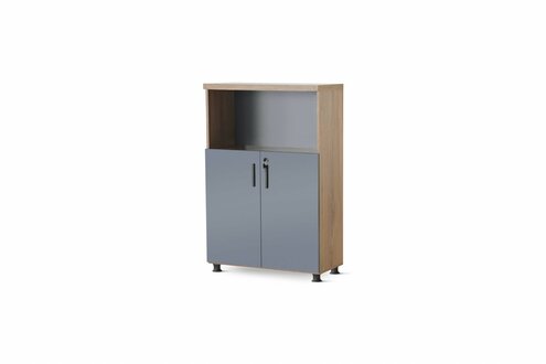 Braun-Grauer Arbeitszimmer Ablagenschrank Designer Kommode Aktenschrank