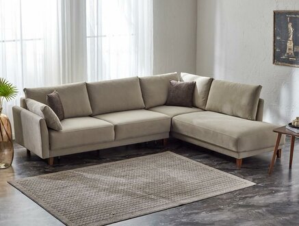 Ecksofa L-Form Wohnzimmer Textil Sofas Modern Polster Sitz Einrichtung