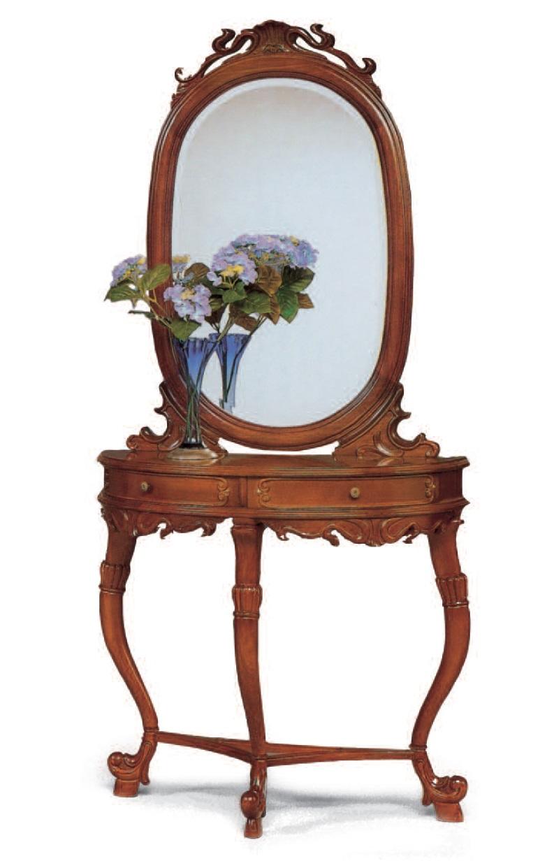 Italienische Möbel 2tlg Set Möbel Stil StileElisa Konsolentisch Spiegel Holz