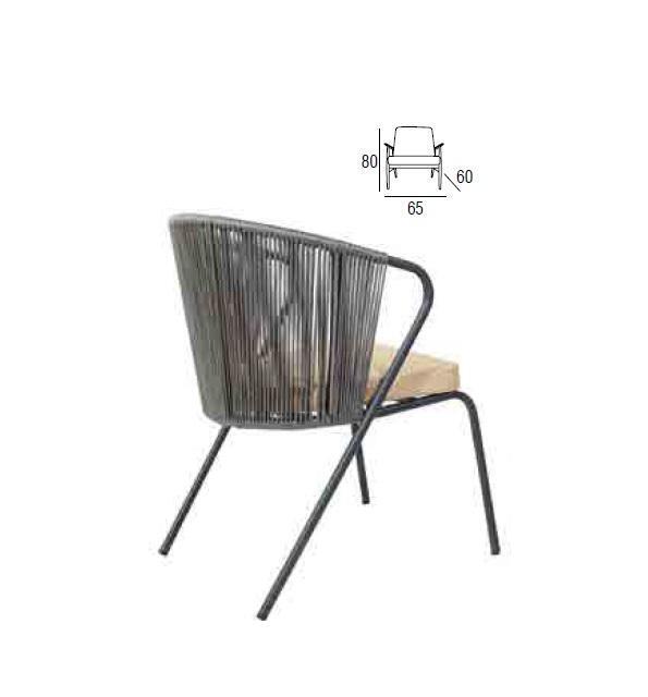 Grauer Stuhl mit einem weichen Sitz aus rostfreiem Stahlbein rund zurück Neu