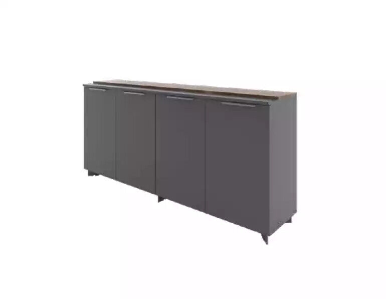 Sideboard Kommode Schrank Konsole Anrichte Büromöbel Büro Einrichtung Grau