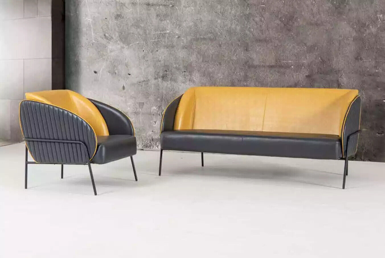 Modernes Luxus Sofa Set Zweisitzer Sessel Arbeitszimmer Design Möbel 2+1