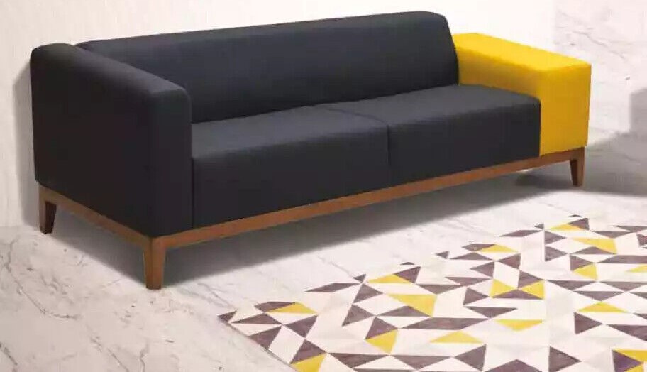 Dreisitzer Sofa Couch Arbeitzimmer Luxus Möbel Textil Polstersofa