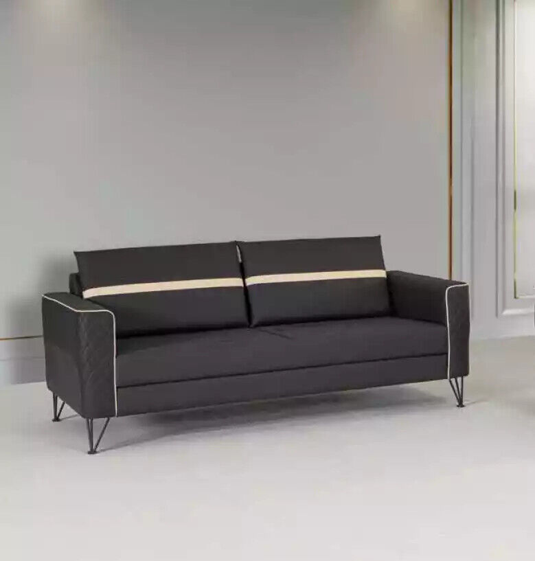 Arbeitszimmer Sofa Couch 3 Sitzer Polster Stoff Textil Möbel Designer