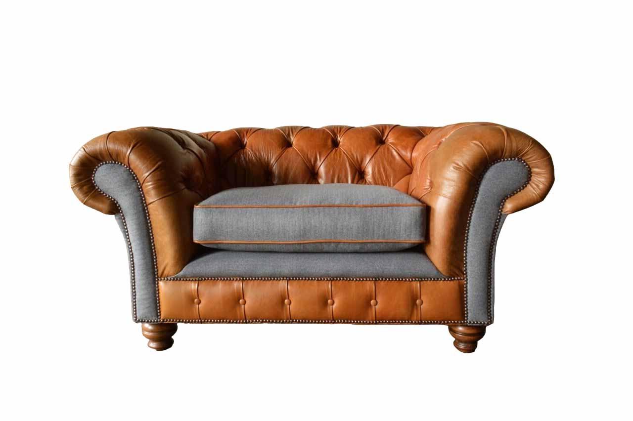 Chesterfield Sessel Design Polster Sofa Couch Sofas 1 Sitzer Textil