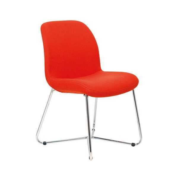 Stühle Luxus Orange Design gepolstert Stühle Büromöbel neue Textilmöbel