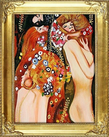 GUSTAV KLIMT ÖLBILDER BILD ÖLGEMÄLDE GEMÄLDE MIT RAHMEN ECHTE GEMÄLDE 02060