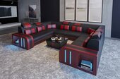 Design Sofa Couch Sitz Leder Polster Garnitur Wohnlandschaft Ecksofa A13