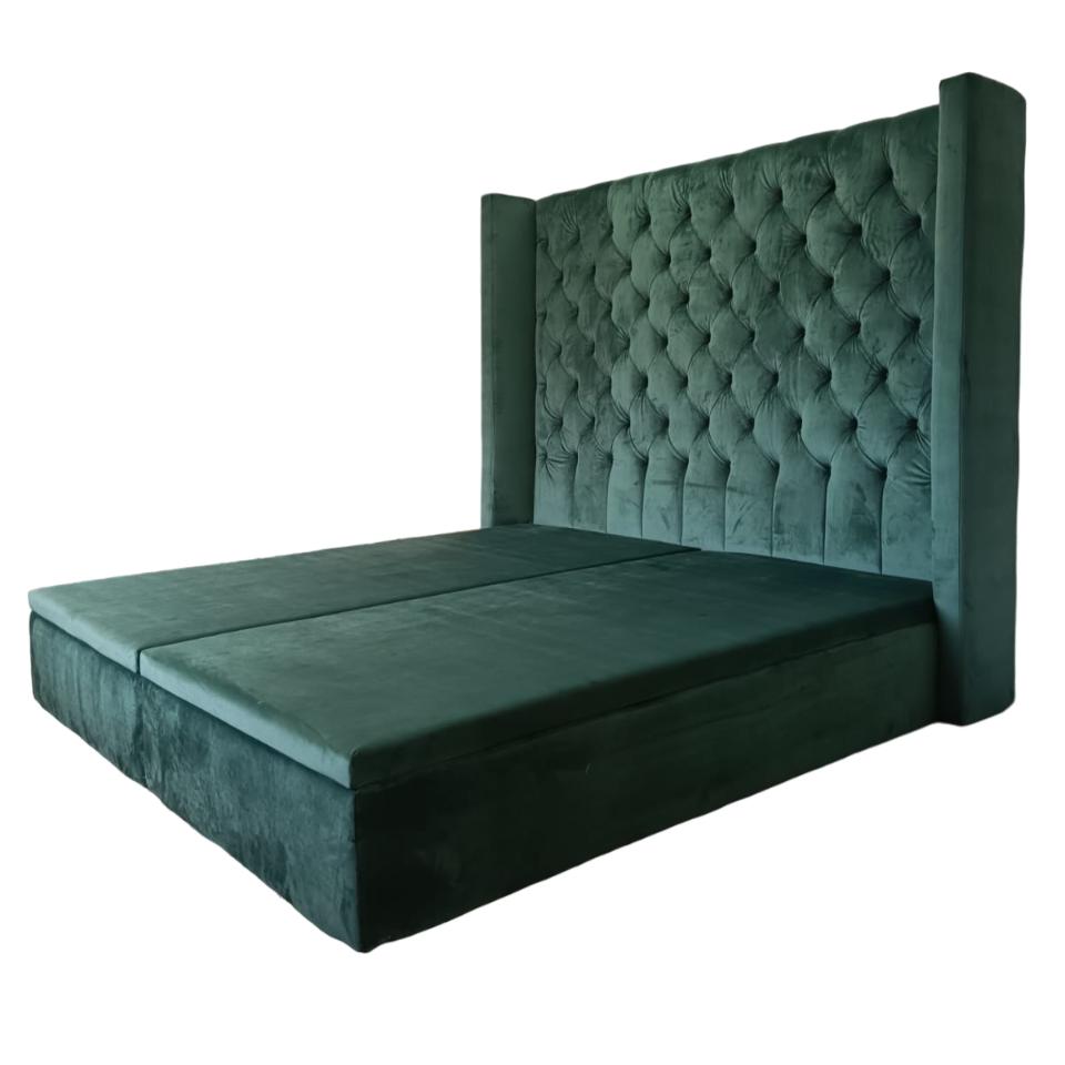 Chesterfield Designer Bett Schlafzimmer Textil Polster Samt 200x200 Sofort