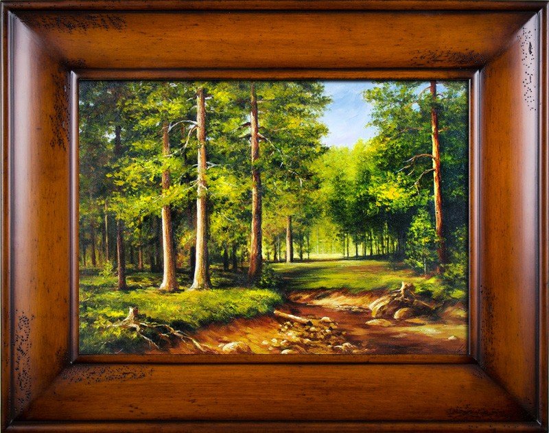 Gemälde Natur Handarbeit Ölbild Bild Ölbilder Rahmen Bilder G16541