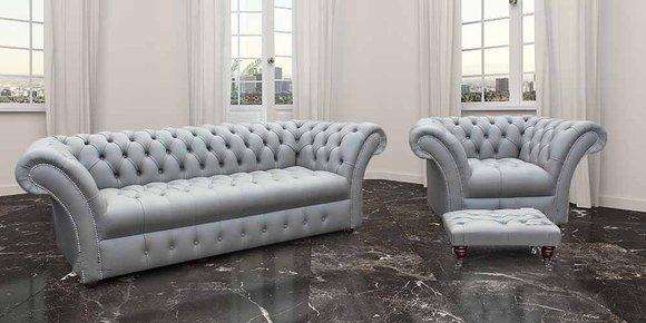 4+1 XXL Big Chesterfield Sofagarnitur Sitz Sofa Polster Couch Garnitur