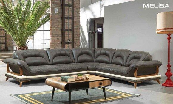 Wohnzimmer Textil L-Form Sofas Couchen Neu Sofas Ecke Ecksofa Couch