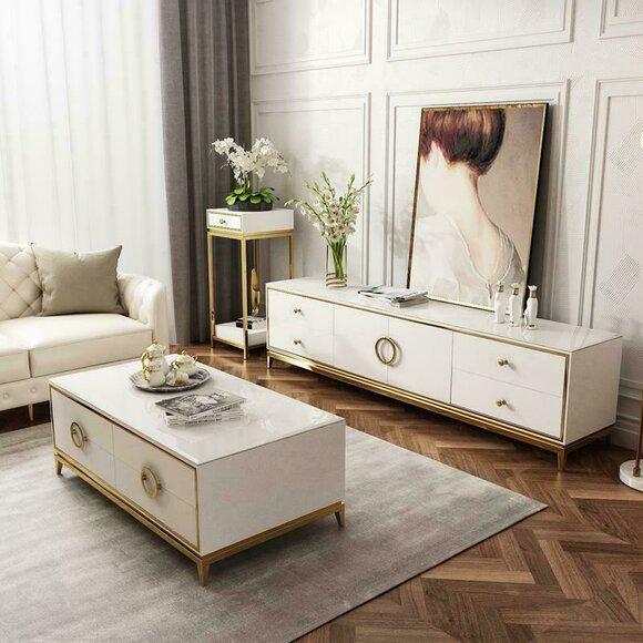 Design sideboard fernseh glänzend low kommode neu board wand luxus