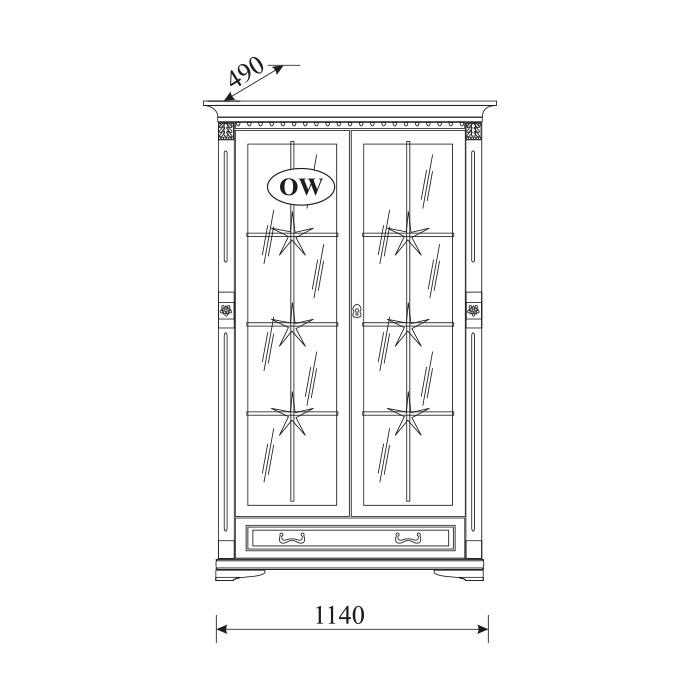 Klassische Vitrine Vitrinenschrank Vitrinen Glasschrank Schrank Kolonial