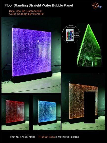 Wandpaneel Trennwand Wasser Wand LED Wasserwand Design Beleuchtet