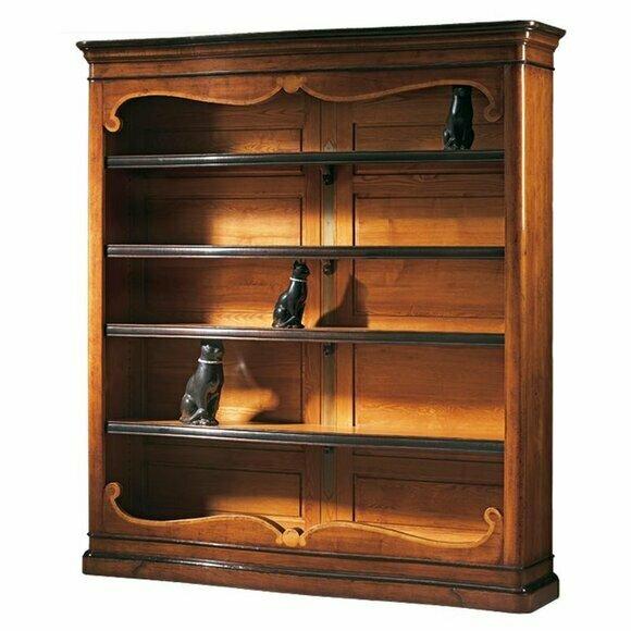 Massives Regal Bücherschrank Holz Schrank Italienische Möbel Schränke Regale Neu