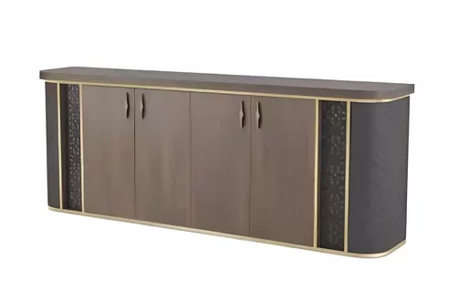 Sideboard Aktenschränke Braun Schwwarz Zweifarbig Modern Design Stil