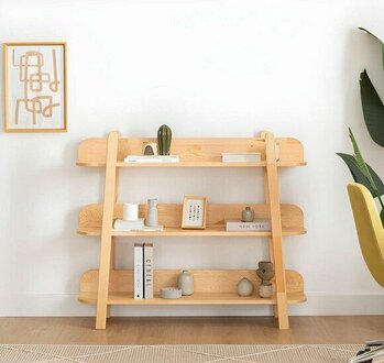 Kompaktes Bücherregal Designer Wohnzimmer Ablageregal Luxus Holz Möbel