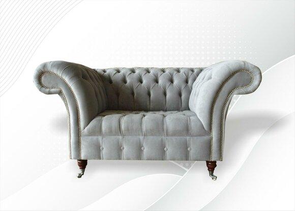 Sessel Couch Polster Sofa Textil Chesterfield Couchen 1,5 Sitzer Einsitzer